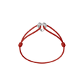 Silver Heart Cord Bracelet