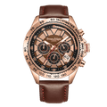 Édition Limitée Swan & Edgar Montre Squelette Mouvement Quartz Rose Marron