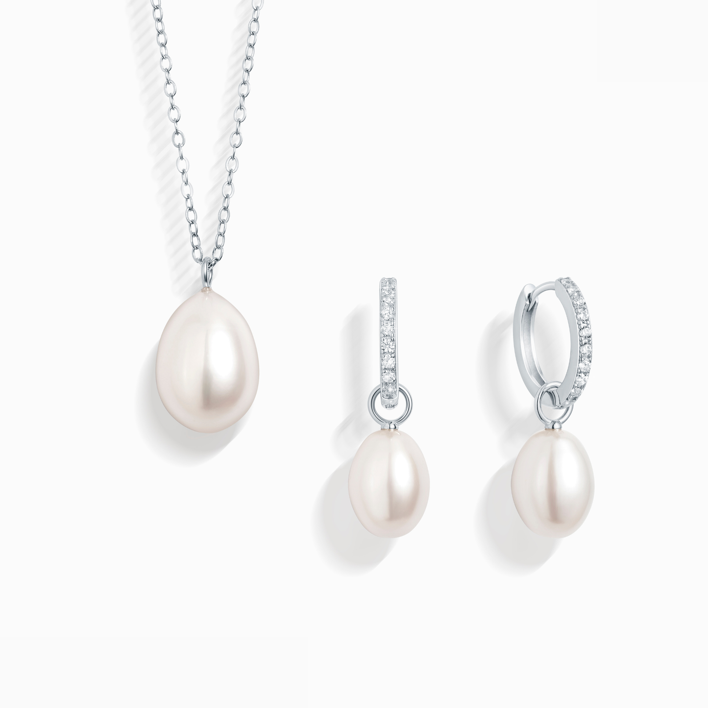 Timeless Pearl Jewellery Set in Sterling Silver - SJR London Timepiece