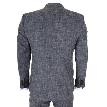 IM33 - Men's Black 3 Piece Tailored Fit Suit