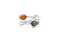 Two Tone Amber Tulip Ring