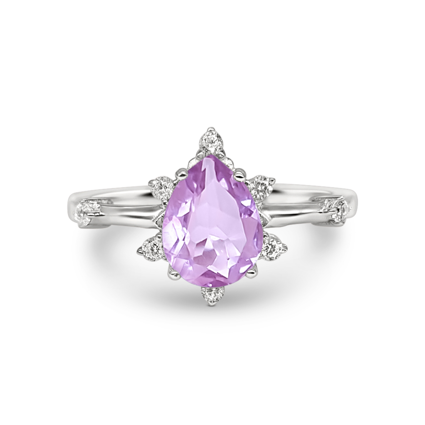 Estelle Lavender Amethyst Ring in Sterling Silver - SJR London Timepiece