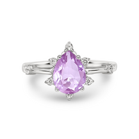 Estelle Lavender Amethyst Ring in Sterling Silver - SJR London Timepiece