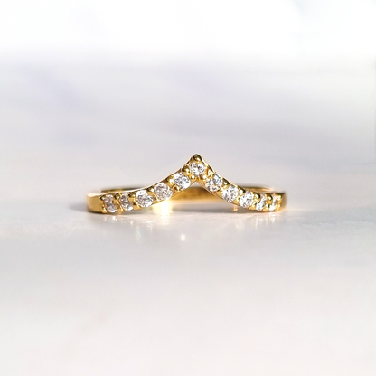 Wishbone Curved Eternity Ring in 18k Gold Vermeil - SJR London Timepiece