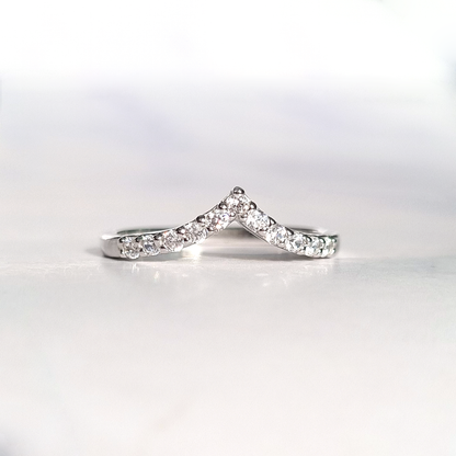 Wishbone Curved Eternity Ring in Sterling Silver - SJR London Timepiece