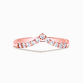 Bague Éternité Courbe Wishbone en Vermeil d'Or Rose 18 carats