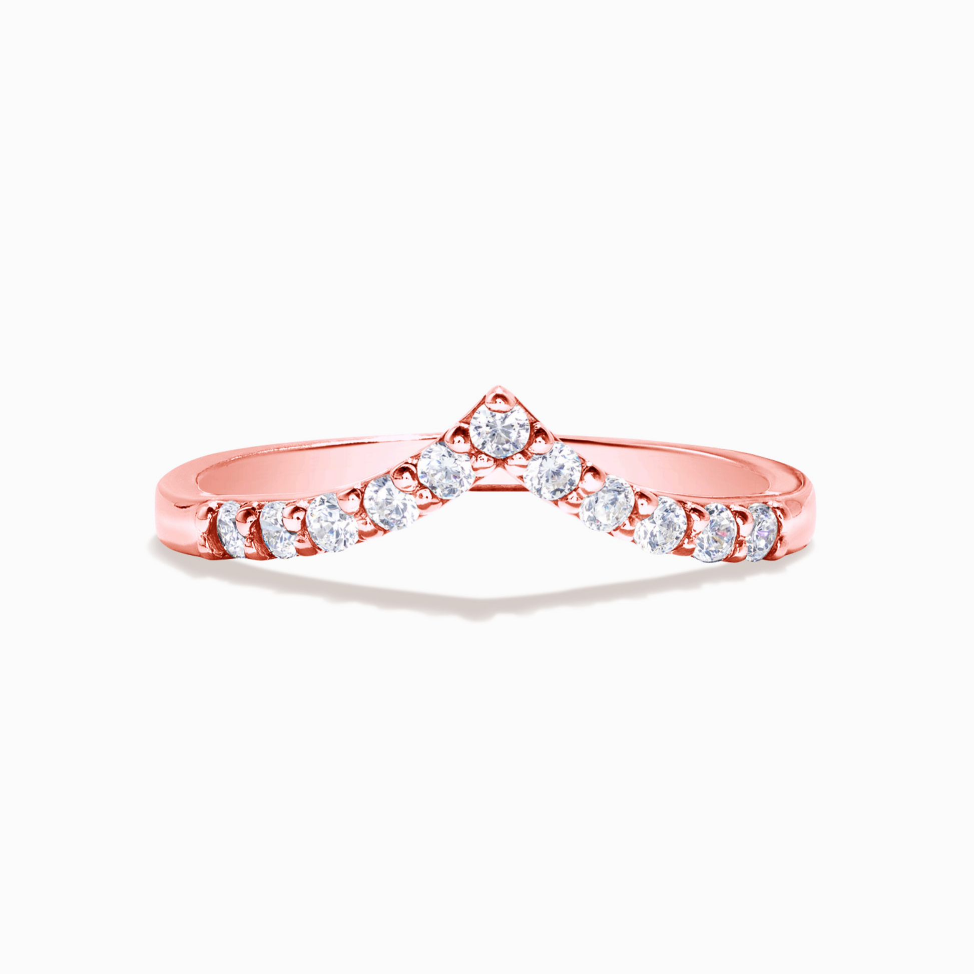Wishbone Curved Eternity Ring in 18k Rose Gold Vermeil - SJR London Timepiece