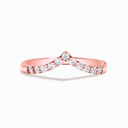 Wishbone Curved Eternity Ring in 18k Rose Gold Vermeil - SJR London Timepiece