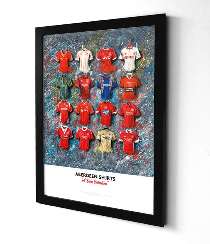 Aberdeen FC Shirts - A2 Signed Limited Edition Prints