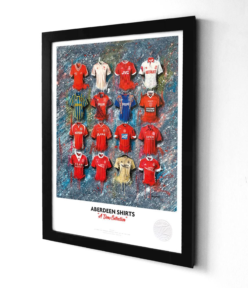 Aberdeen football shirt A3 framed print