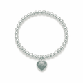 Amazonite Heart Charm Bracelet