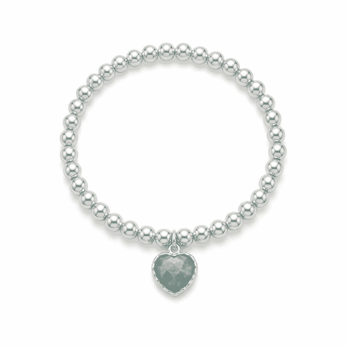 Amazonite Heart Charm Bracelet