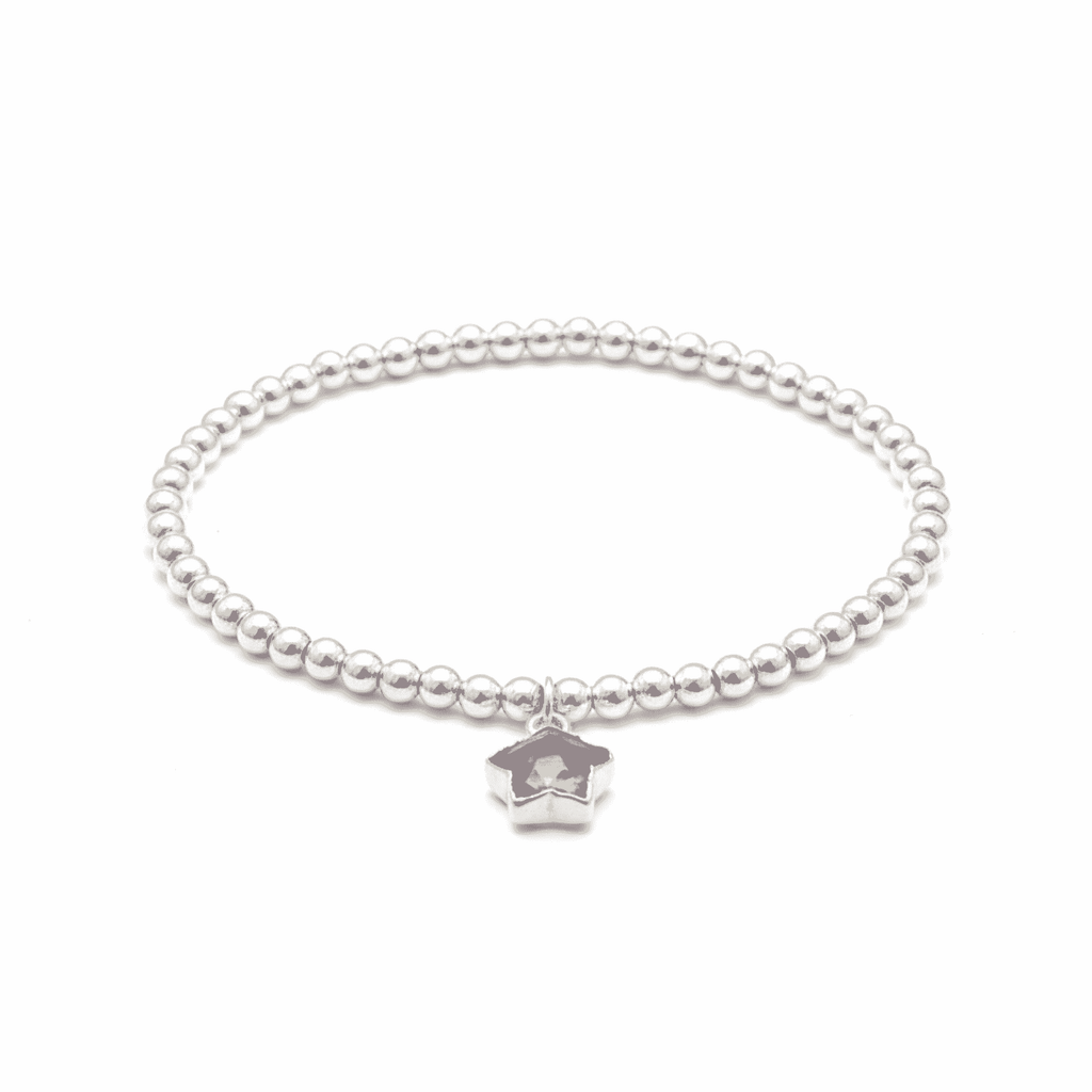 Amethyst Star Charm Bracelet