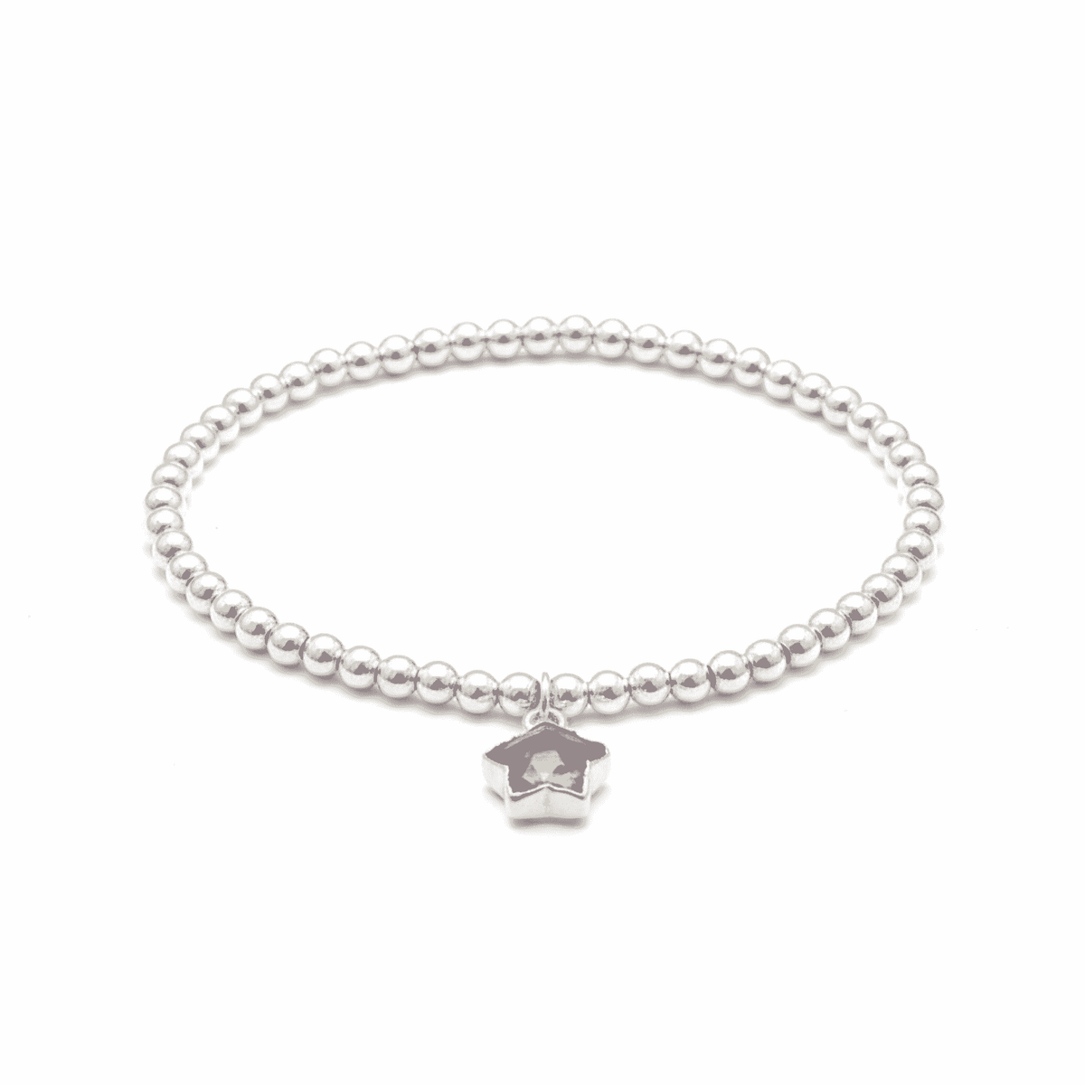 Amethyst Star Charm Bracelet
