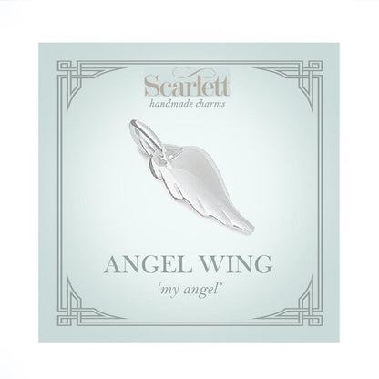 Angel Wing Silver Charm