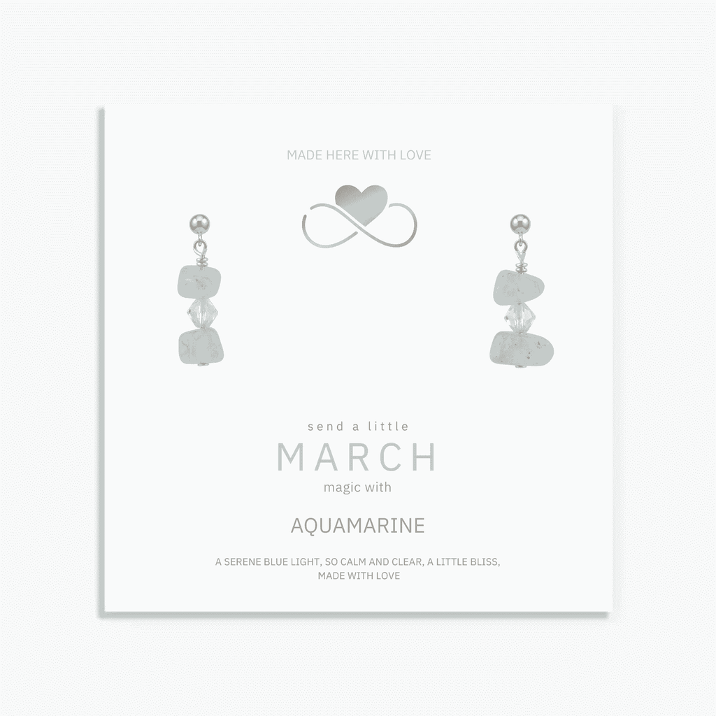 Aquamarine Gemstone Earrings | Serenity & Strength