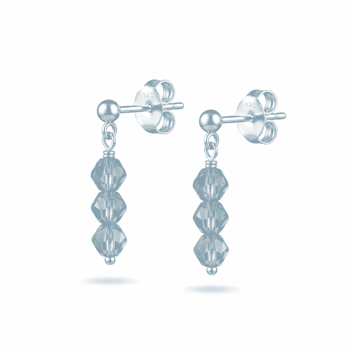 Aquamarine Bead Drop Earrings