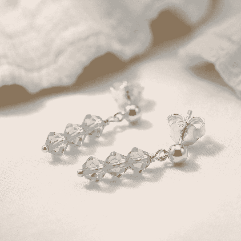 Aquamarine Bead Drop Earrings