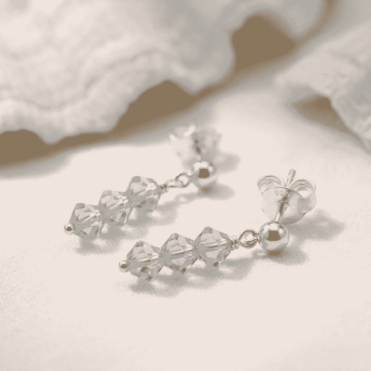 Aquamarine Bead Drop Earrings