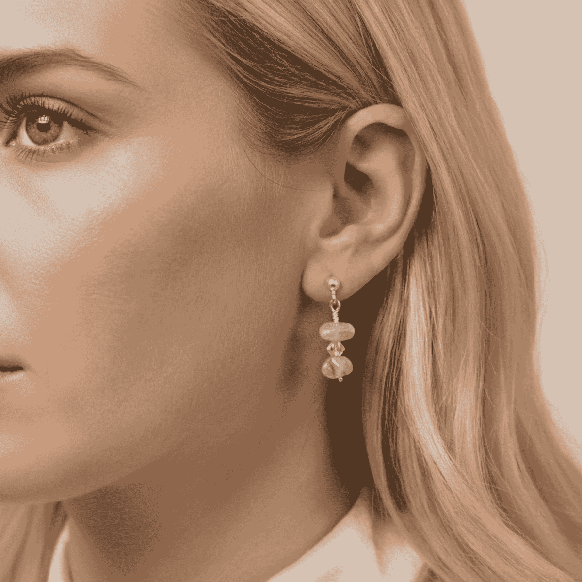 Aquamarine Gemstone Earrings | Serenity & Strength