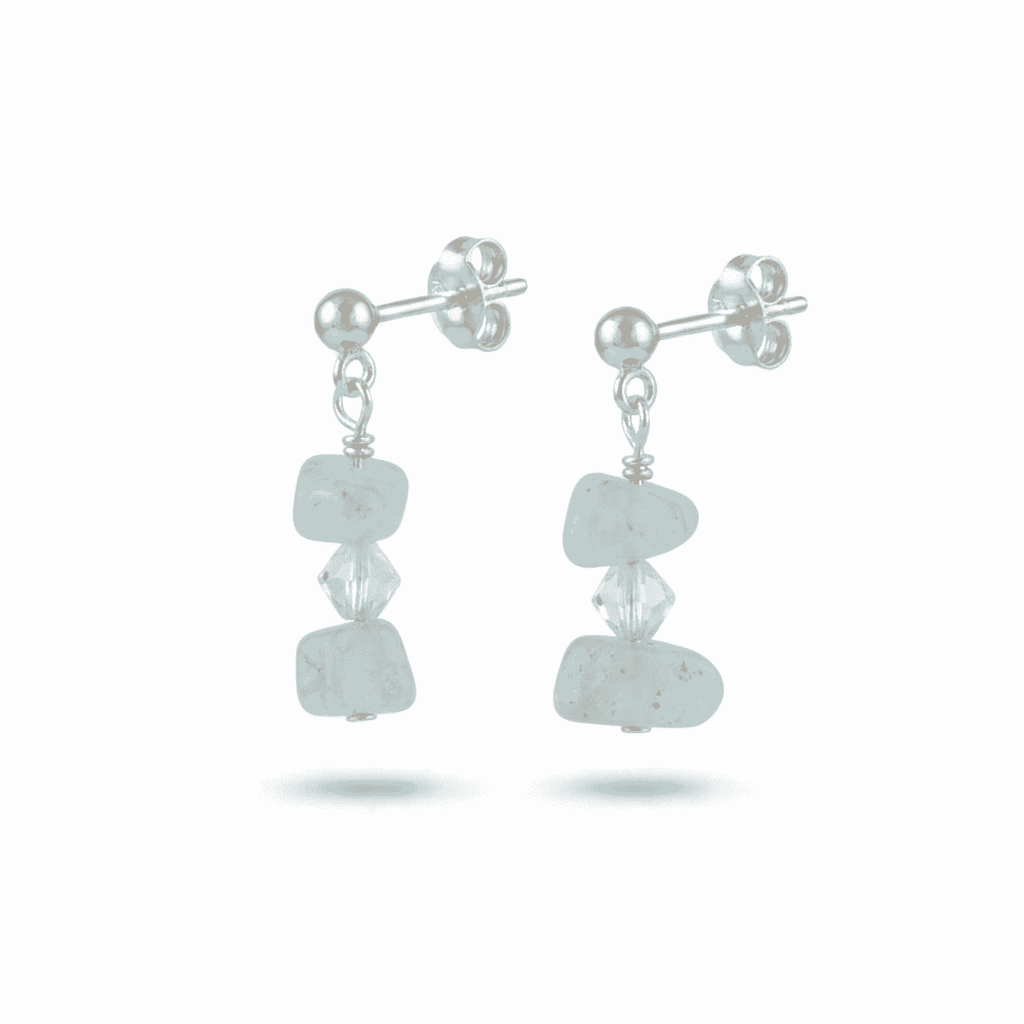 Aquamarine Gemstone Earrings | Serenity & Strength