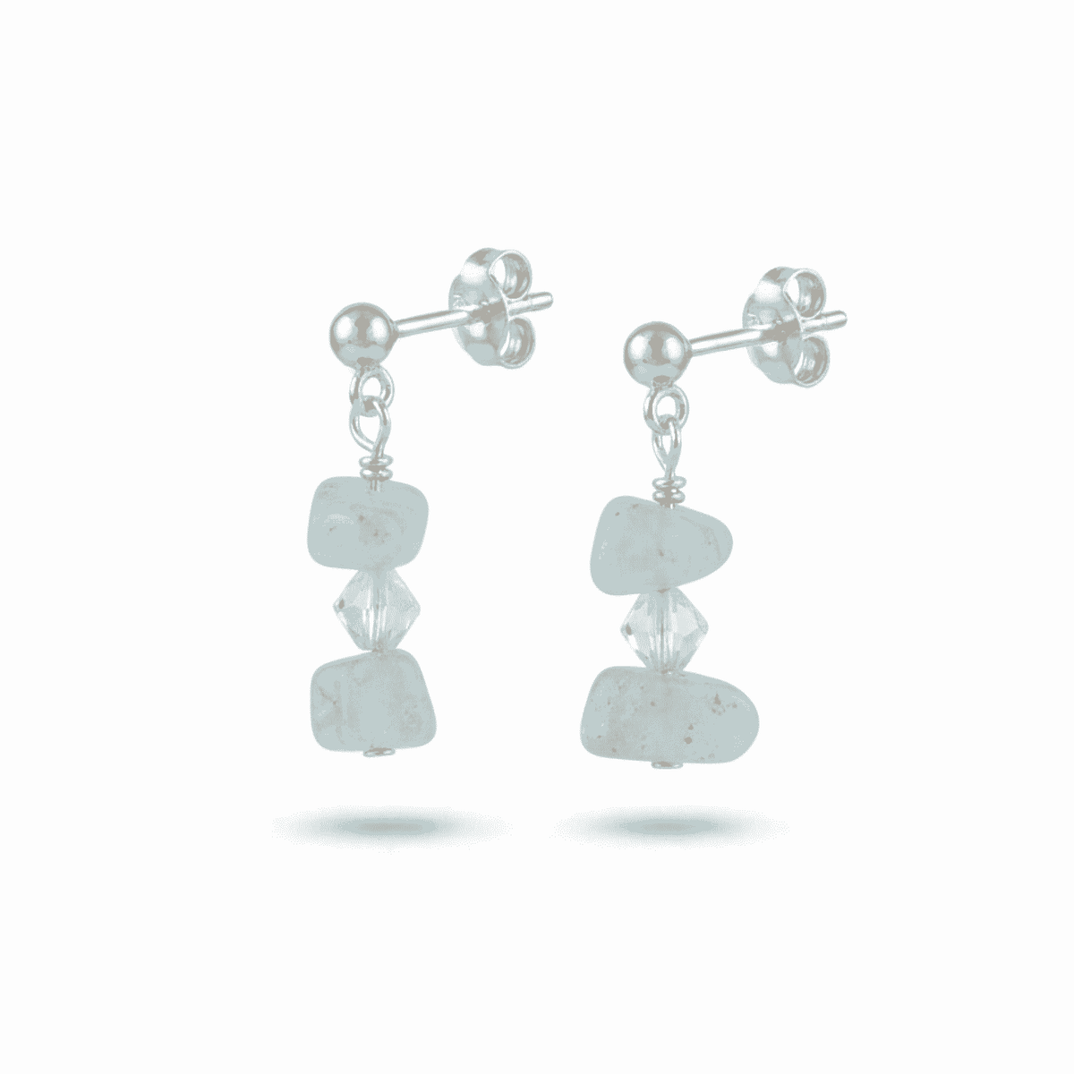 Aquamarine Gemstone Earrings | Serenity & Strength