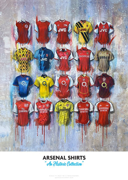 Arsenal Shirts 2024 - A2 Signed Limited Edition Prints