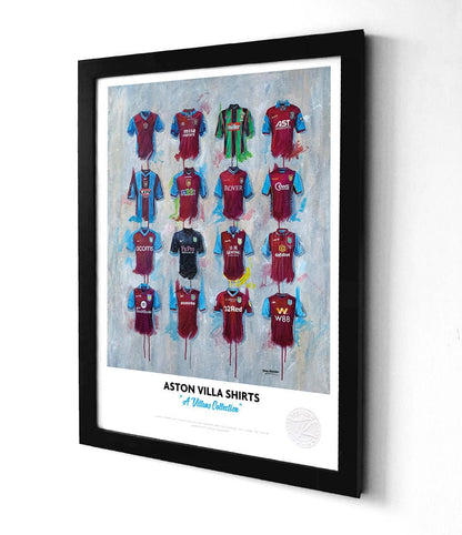 Aston Villa A3 Framed Print – Iconic Football Shirt Wall Art A3