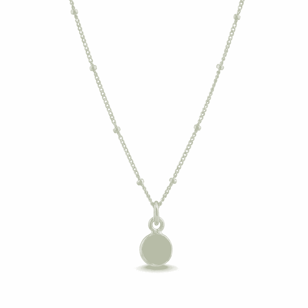 Silver Peridot August Birthstone Necklace