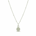 Silver Peridot August Birthstone Necklace