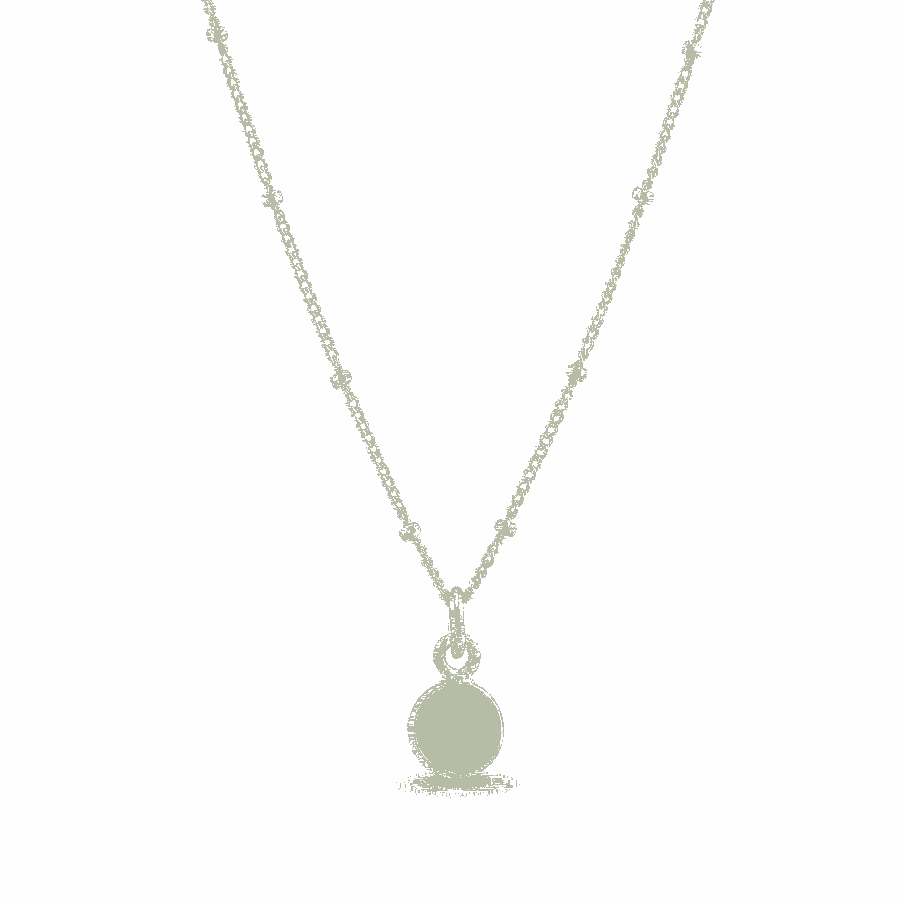 Silver Peridot August Birthstone Necklace