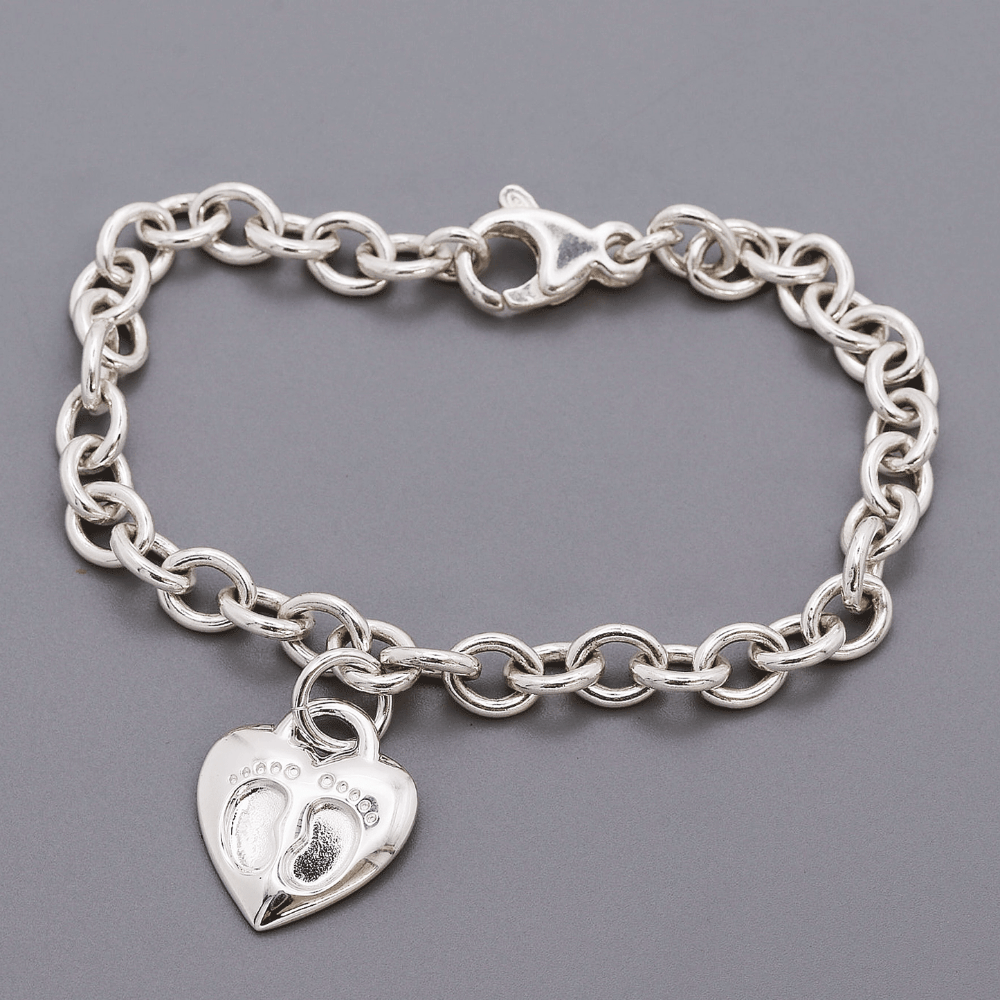 Baby Footsteps Personalised Silver Charm