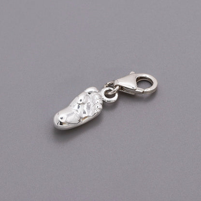 New Baby Personalised Silver Charm
