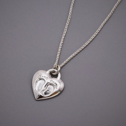 Baby Footsteps Personalised Silver Charm