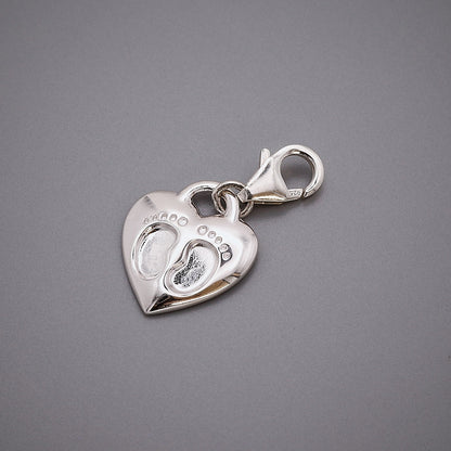 Baby Footsteps Personalised Silver Charm
