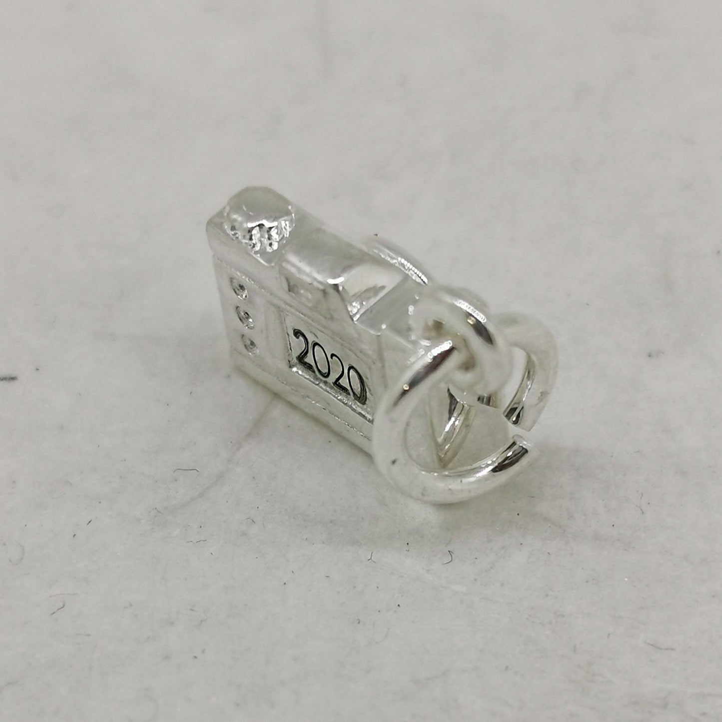 Vintage Camera Personalised Silver Charm