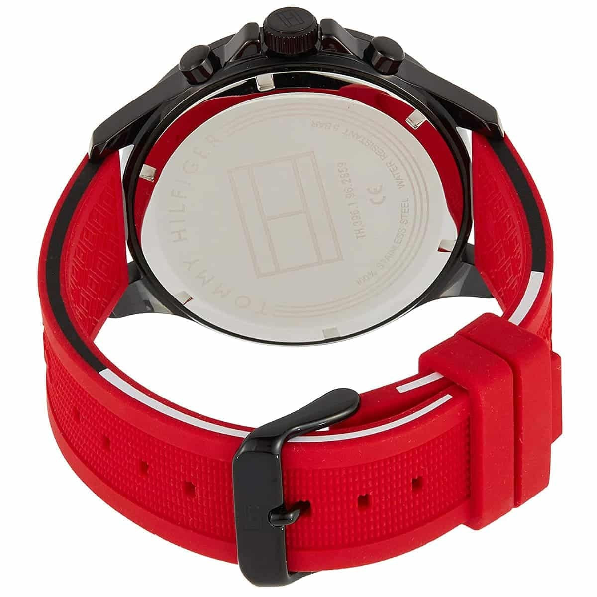 Tommy Hilfiger 1791722 Bank Men's Red Silicone Watch - SJR London Timepiece