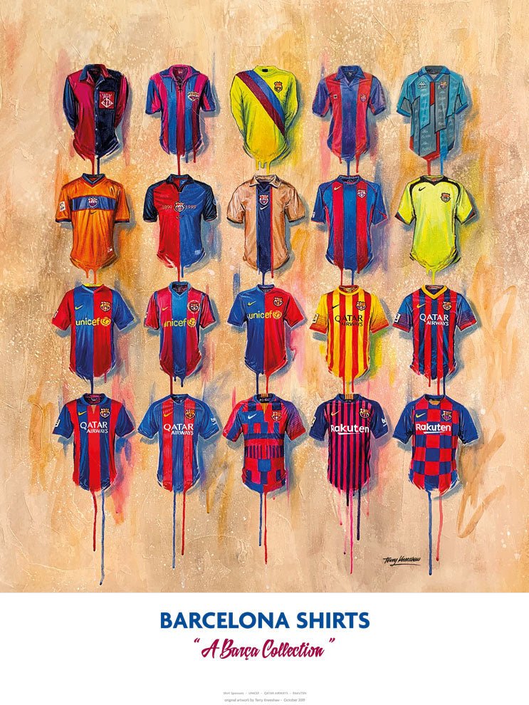 Barcelona A2 Limited Edition Print – Barca Shirt Art