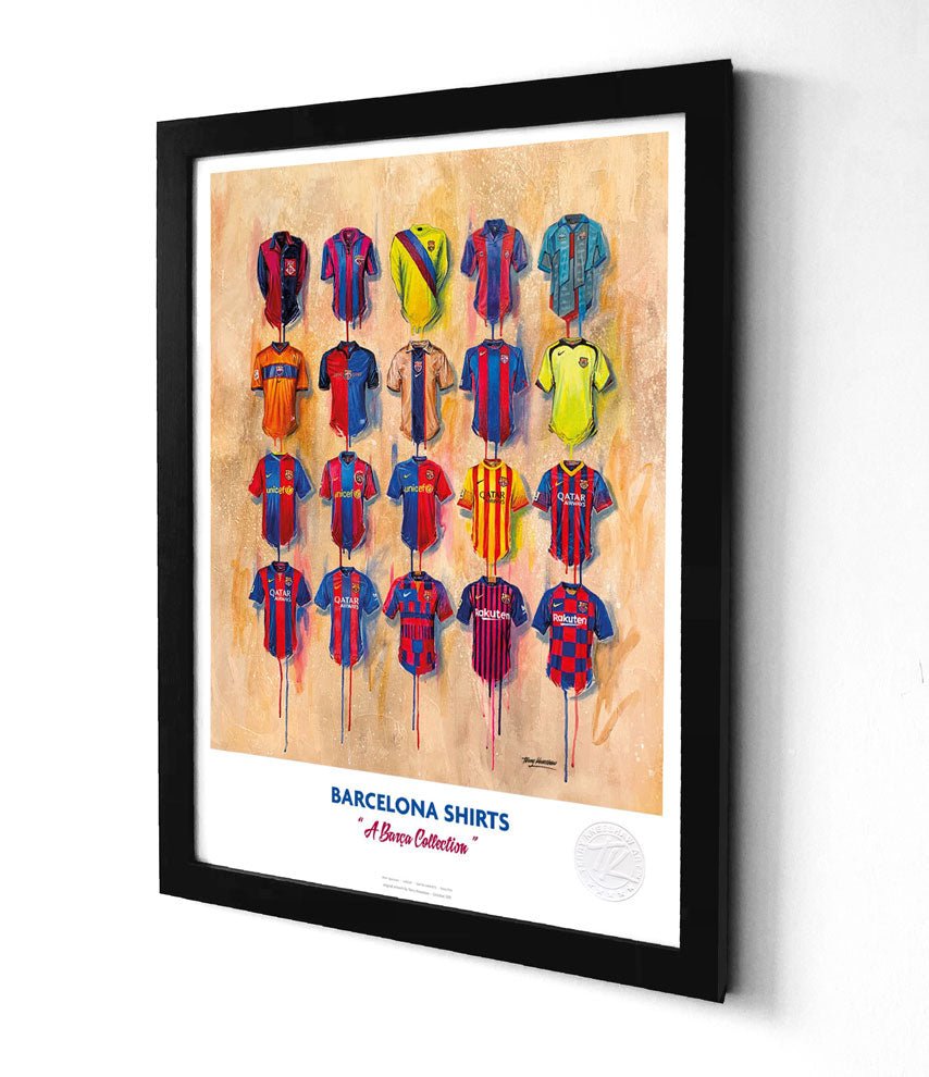 Barcelona Fan A3 Framed Print Football Shirts
