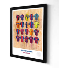 Barcelona Fan A3 Framed Print Football Shirts