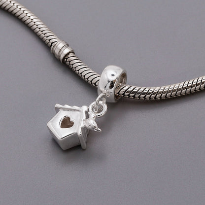 Bird House Silver Charm