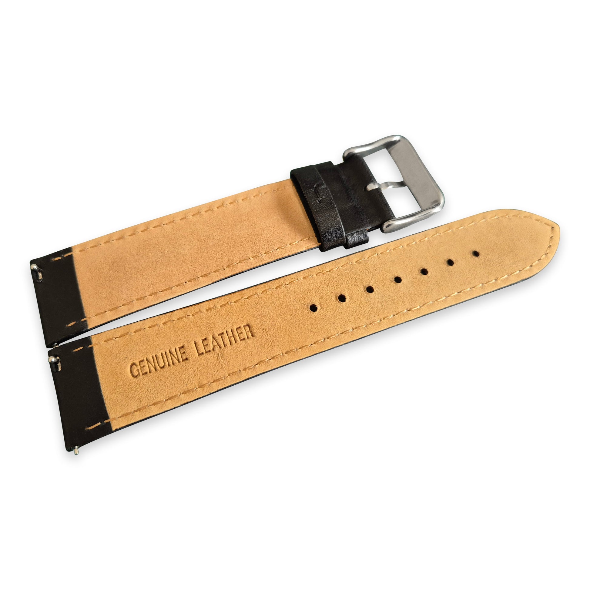 Black And Orange Leather Rally Watch Strap - SJR London Timepiece