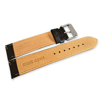Black And Orange Leather Rally Watch Strap - SJR London Timepiece