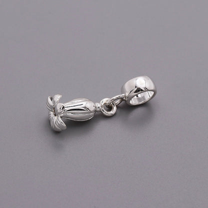 Bluebell Flower Silver Charm