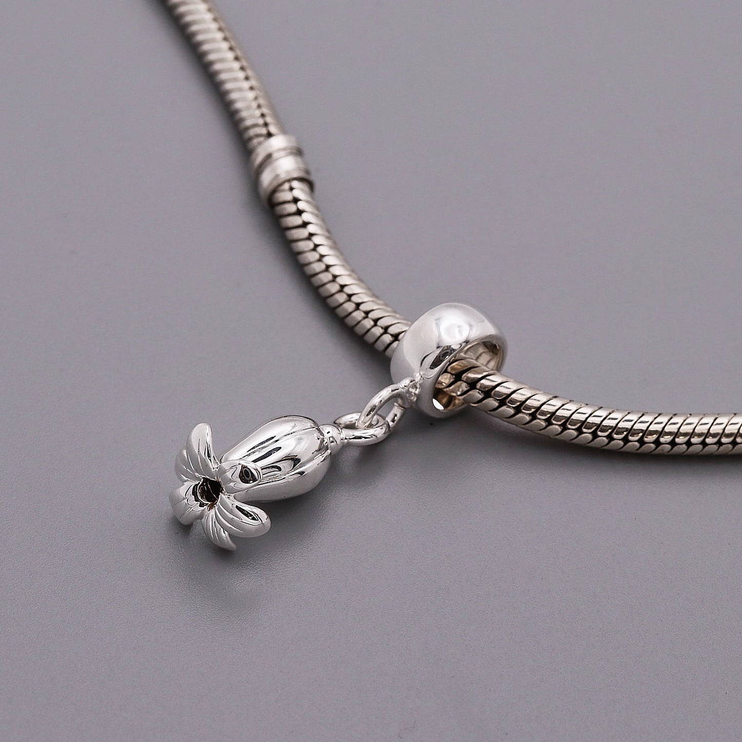 Bluebell Flower Silver Charm