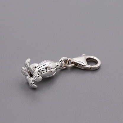 Bluebell Flower Silver Charm
