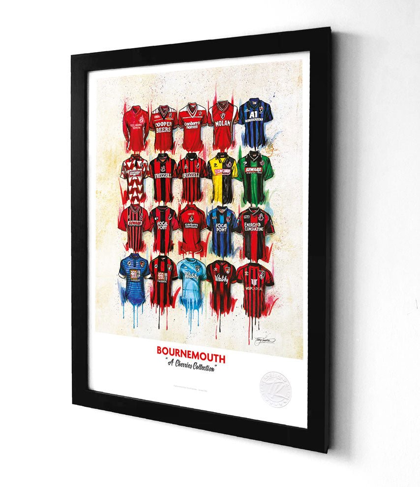 Bournemouth Football Shirt A3 Framed Print
