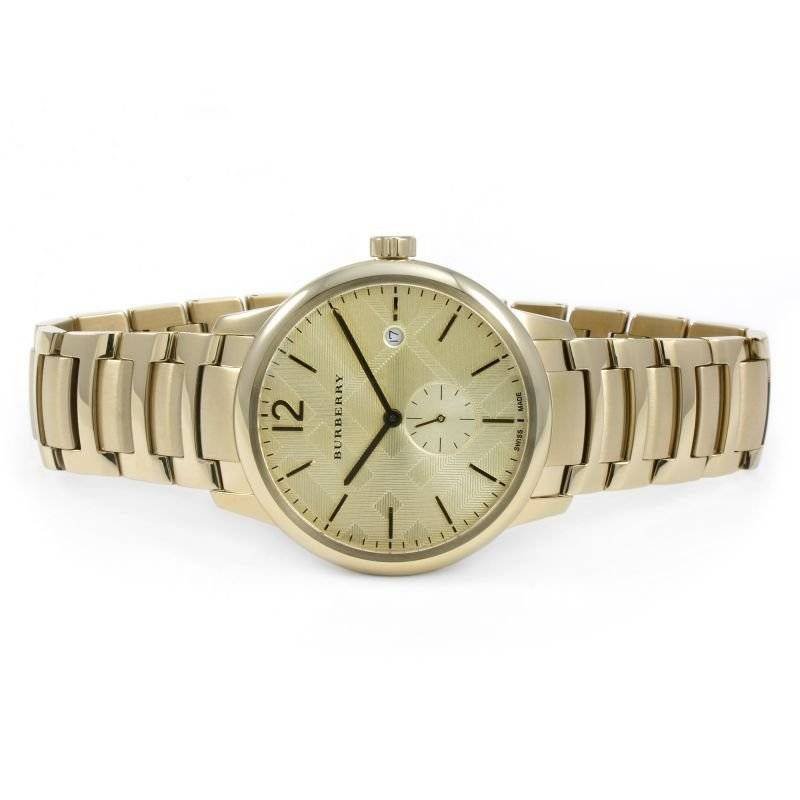 Burberry watch BU10006 Engraved Gold Dial - SJR London Timepiece