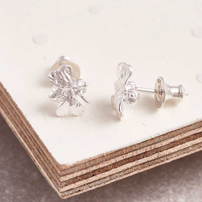 Bumble Bee Silver Stud Earrings