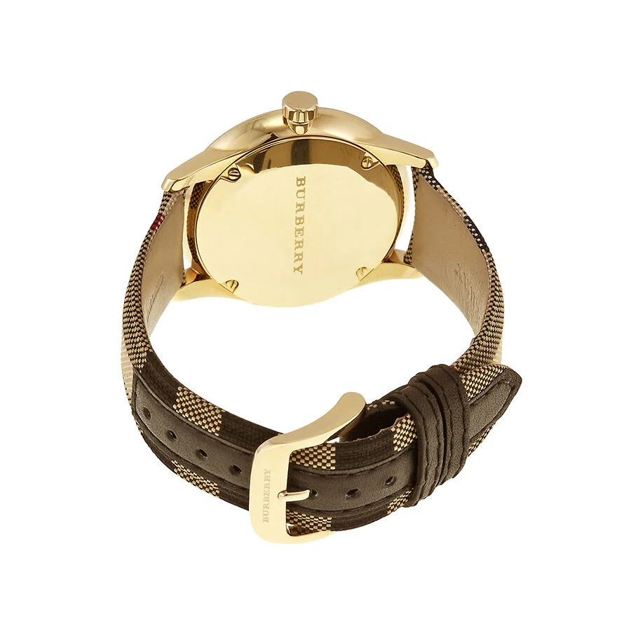 Montre Burberry BU10001 The City Homme Or et motif House Check